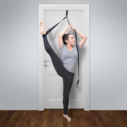 Yoga Stretch Strap Flexibility Door Trainer Leg Stretcher Belt