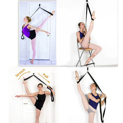 Yoga Stretch Strap Flexibility Door Trainer Leg Stretcher Belt