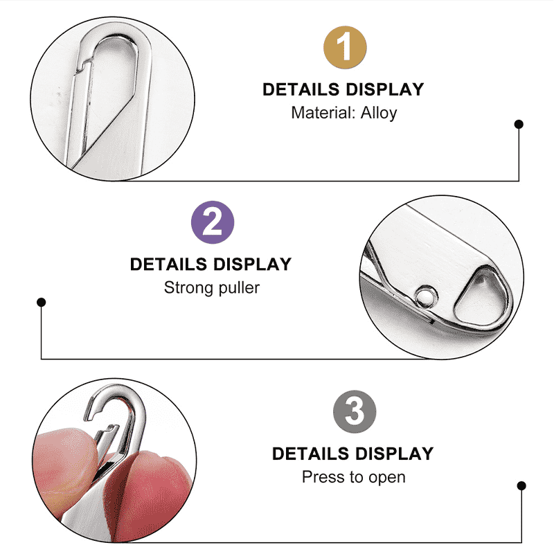 Universal Zipper Puller Head Zipper Accessories For Repair Zipper Slider 1pc