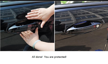 4pcs Universal Invisible Car Door Handle Scratches Protective Vinyl Protector Films