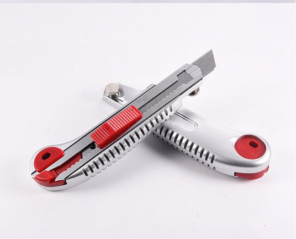 Heavy-duty Screw Lock Cutter Knife with 5 Snap-Off Blades