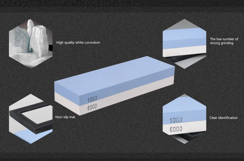 Knife sharpener stone Whetstone Grit 1000/6000